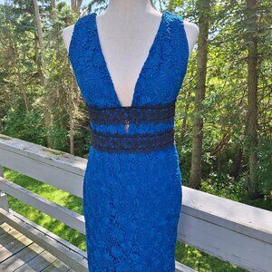 Diane von Furstenberg Plunge V Neck Lace Dress